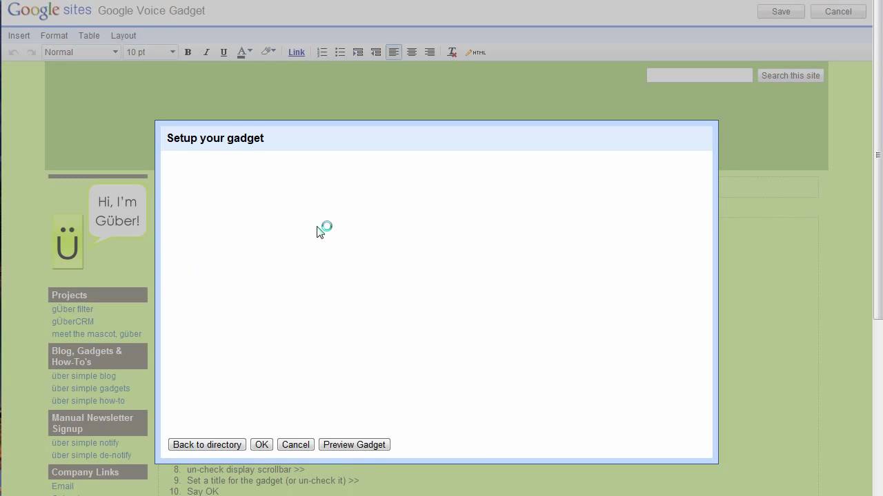 Google Voice Gadget for Google Sites YouTube Google Voice Gadget for Google Sites YouTube