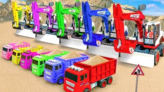 Construction workers repair broken water pipes | Construction Vehicles, Road Roller #6