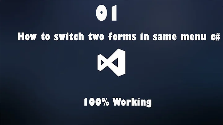 How to switch between multiple forms in c# windows form application