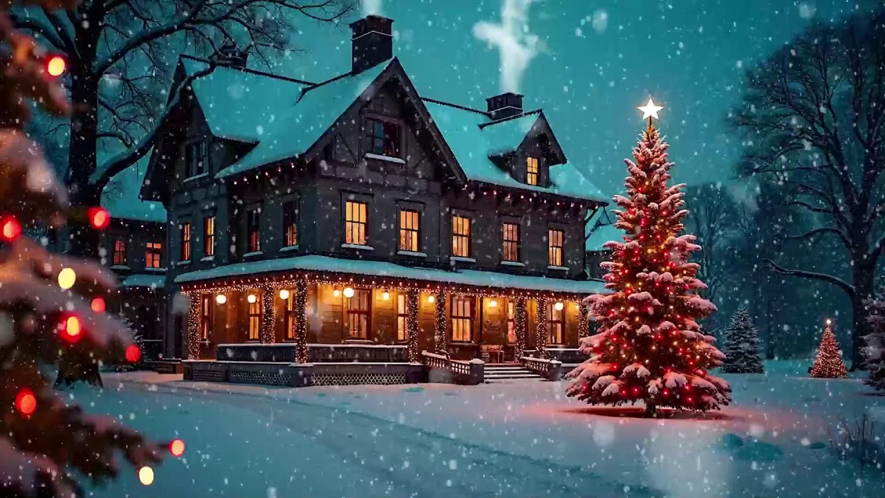 Cozy Winter Evening ❄️ Soothing Jazz ❄️ Snow Falling 4