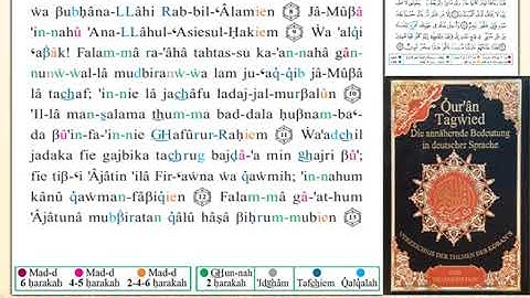 ختمة من مصحف التجويد باللغة الألمانية الصفحة رقم 377
