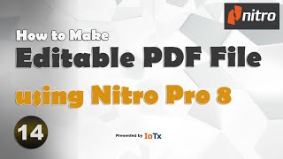 How to Edit PDF File in Nitro Pro 8 [PDF Editor Tools] screenshot 1
