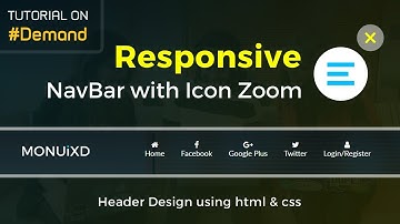 Animated NavBar  with Icon Zooming effect - Responsive NavBar - HTML & CSS