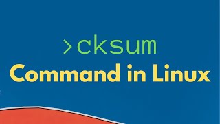 cksum Command in Linux