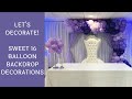 Setup With Me - Purple Sweet 16 Balloon Backdrop Decorations | Time-Lapse Setup