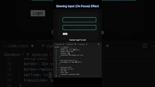 🔥 Glowing Input Focus Effect with HTML & CSS ✨ #coding #html #css #effect #MustafaTutorials #SMIT