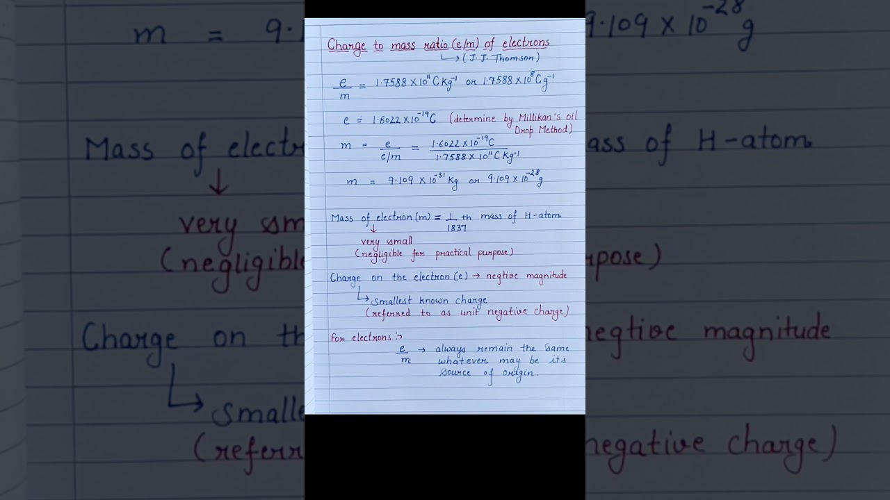 Charge to mass ratio of electrons|Structure of atom|Chemistry NEET JEE HTET STET EXAMS