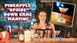 How to Make a Pineapple Upside Down Cake Martini (using Stoli vodka)
