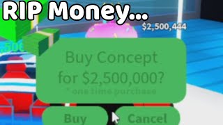 Buying the Concept in Roblox Jailbreak! [RIP Money]