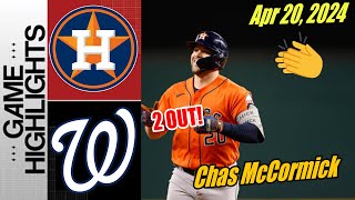 Astros vs Nationals [Highlights Today] | Chas McCormick Double Play!