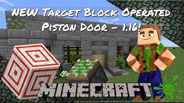 NEW Target Block Operated 2 x 2 Piston Door - Minecraft 1.16 Tutorial