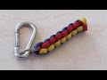 How To Tie A Trinagle Stitch 3 Color Paracord Keychain