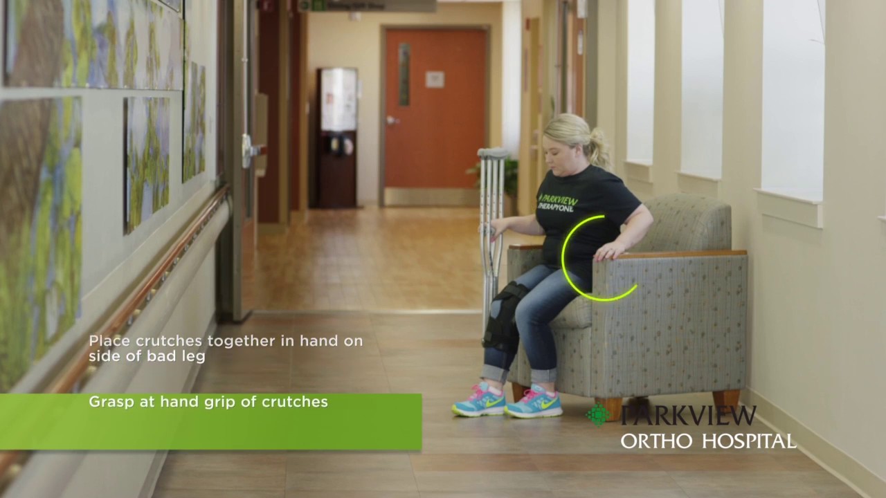 Using Crutches WBAT: Sitting and standing