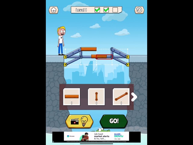 #viral #new_viral_video￼ Bridge Puzzie Level 1 Game class=