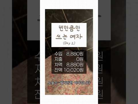 번만큼만 쓰는 여자 Day2 | 자린고비 직장인의 무지출챌린지💸
