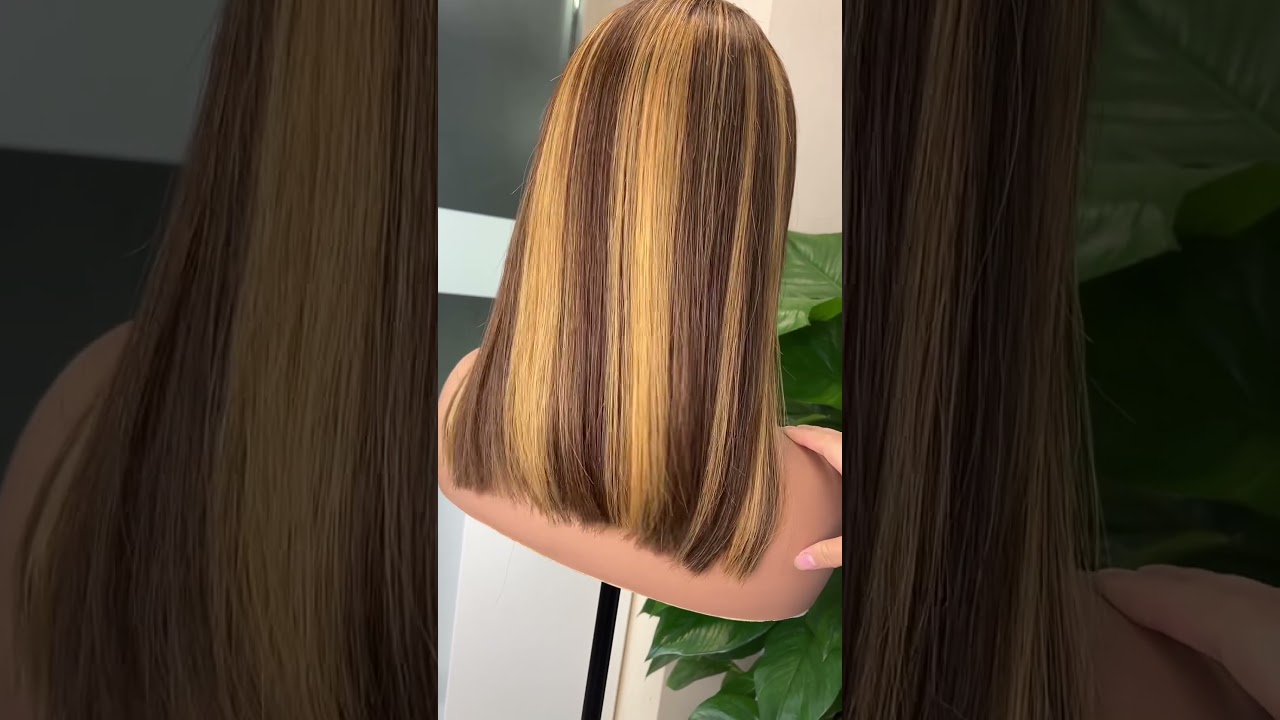 P4/27# piano color straight bob wig 14inch from guarantee hair company