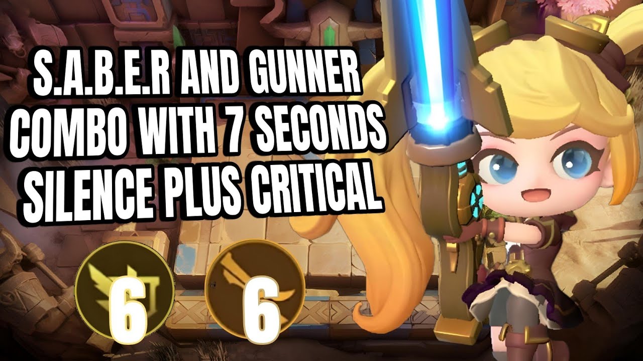 SABER and GUNNER synergy combo using Layla Skill 3 | Mlbb Magic Chess