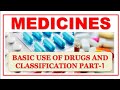 Medicines basic use of drugs and classification part1        