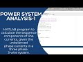 Matlab program to calculate the sequence components of line currents in a 3-phase 3-wire system