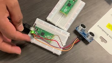 HC SR04 Distance Sensor Raspberry Pi Pico Connecting  onboard LED