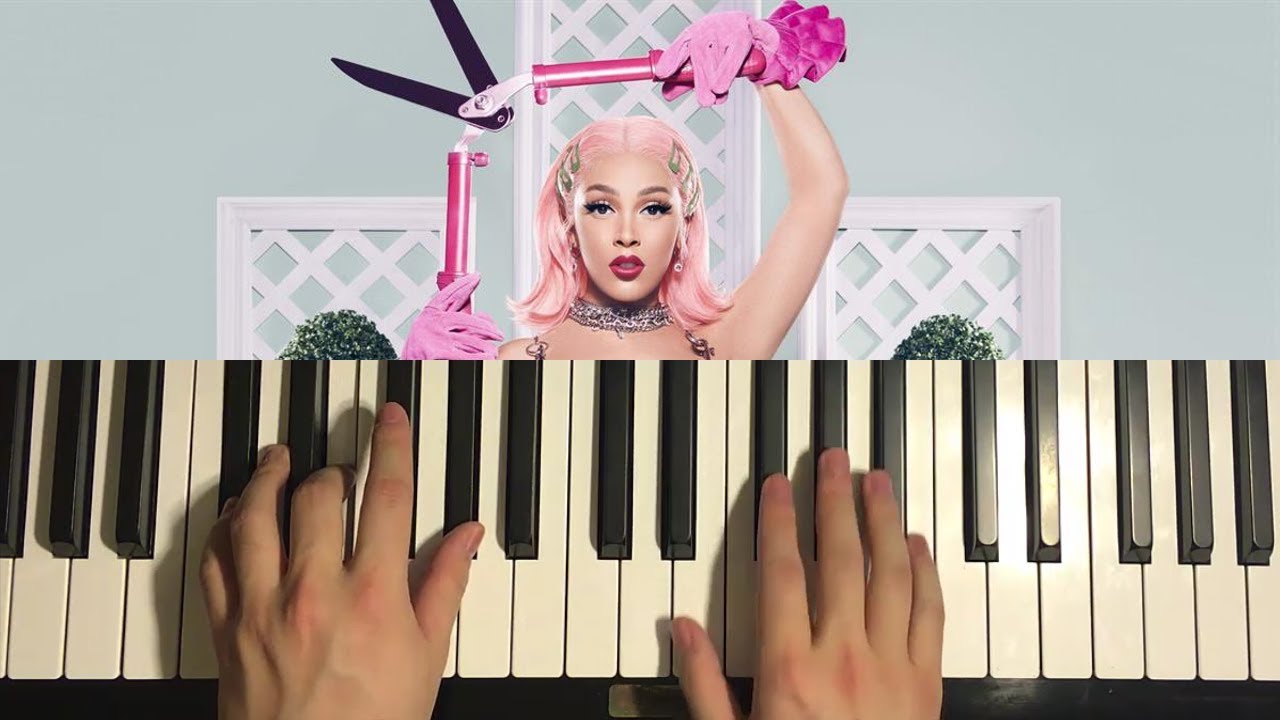 Doja Cat & Starboi - Dick (Piano Tutorial Lesson)