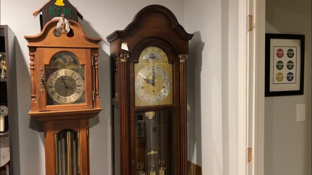 Colonial Triple Chime Grandfather Clock chimes 10 AM (St. Michael Chime