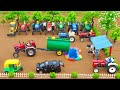 Mini tractor trolley  tractor jcb  water tankerjcb cartoonjcb gadimrdevcreators