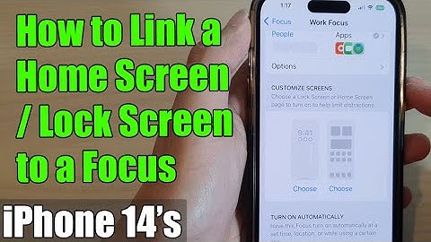 iPhone 14/14 Pro Max: How to Link a Home Screen / Lock Screen to a Focus