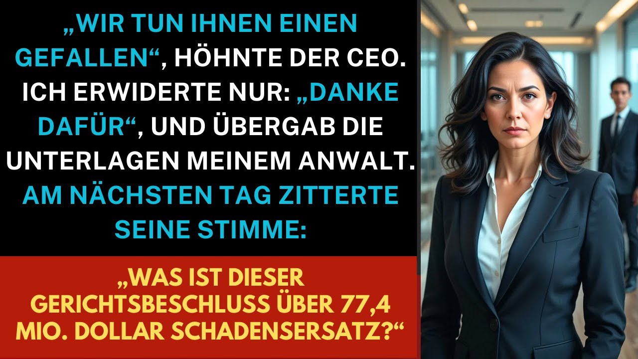 CEO: „Dein Exit Ist Ein Gefallen!“ – Ich Bedankte Mich, Später 77,4 Mio. Zugesprochen