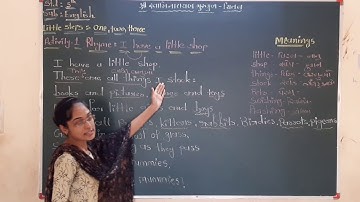 STD 5  SUB:ENGLISH,  LITTLE STEPS, ONE ,TWO, THREE ACTIVITY:1 I HAVE A LITTLE SHOP