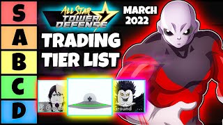 TRADING TIER LIST FOR ALL STAR TOWER DEFENSE! (March 2022) 