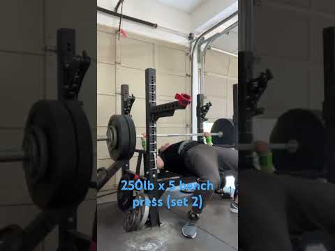 Video 250lb x 5 bench press (set 2) - youtube