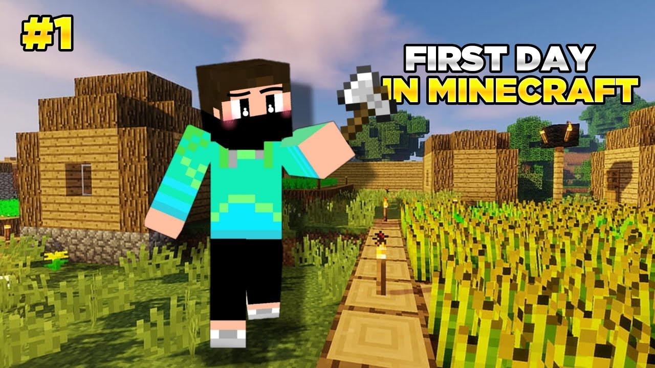 My First day in Minecraft | Minecraft survival series | Townsville #1 ...