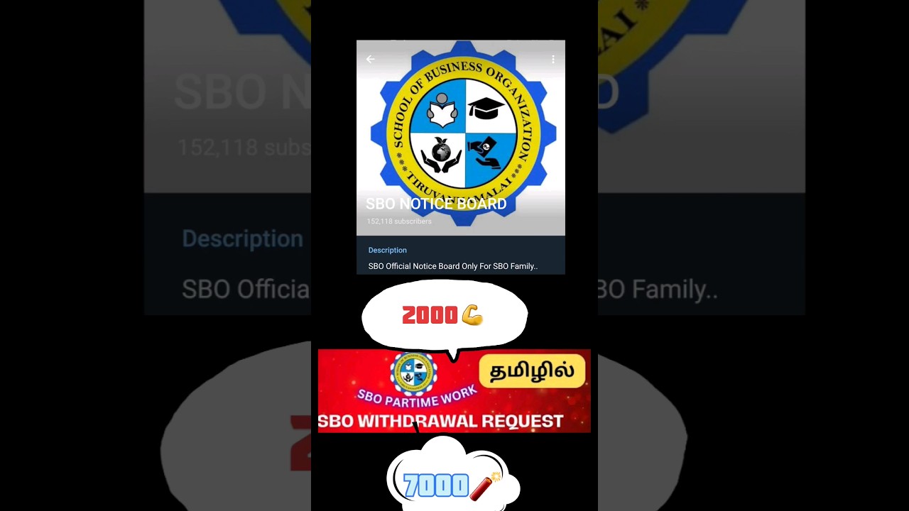 Sbo jobs WITHDRAWAL🤑 2000😊7000🫣 