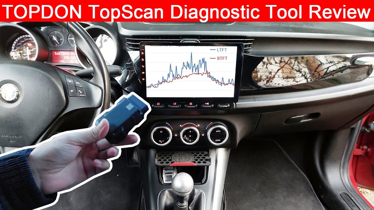 TOPDON TopScan Diagnostic Tool Review on Alfa Romeo Giulietta