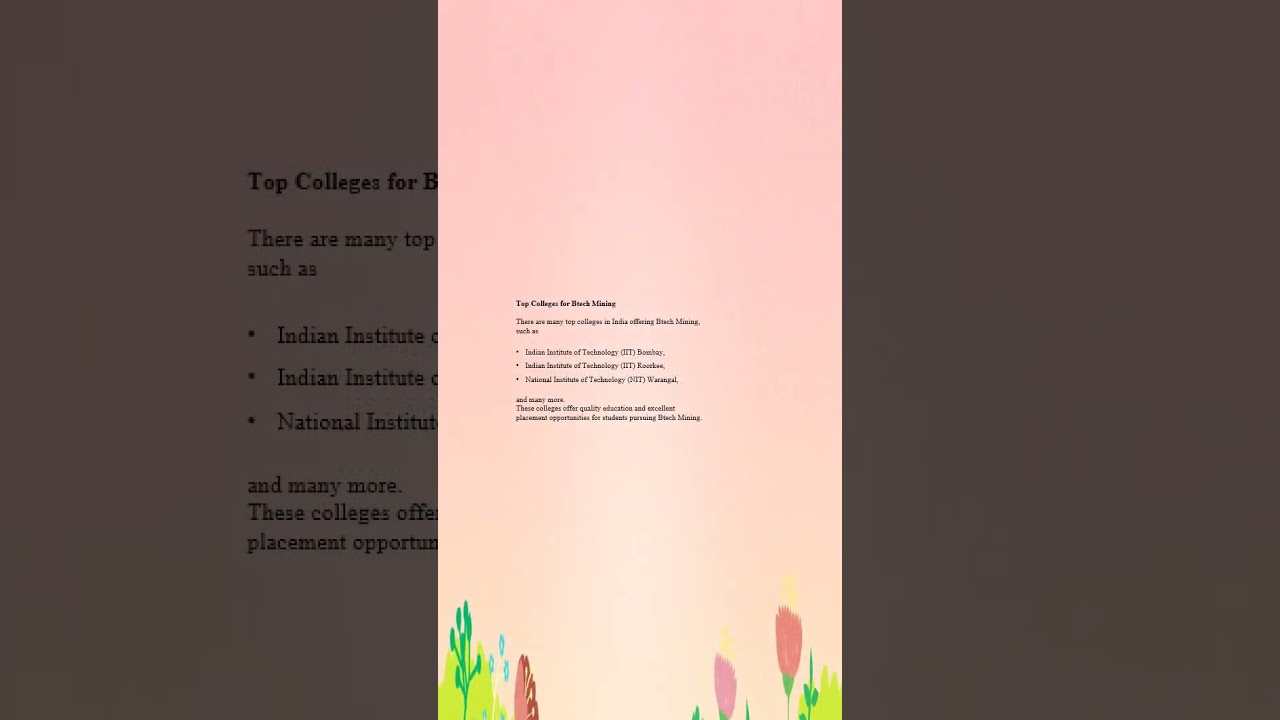 BTech Mining Full Information, Eligibility, Fees, Scope, Salary