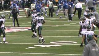 Giants vs Eagles - warm-ups.MPG