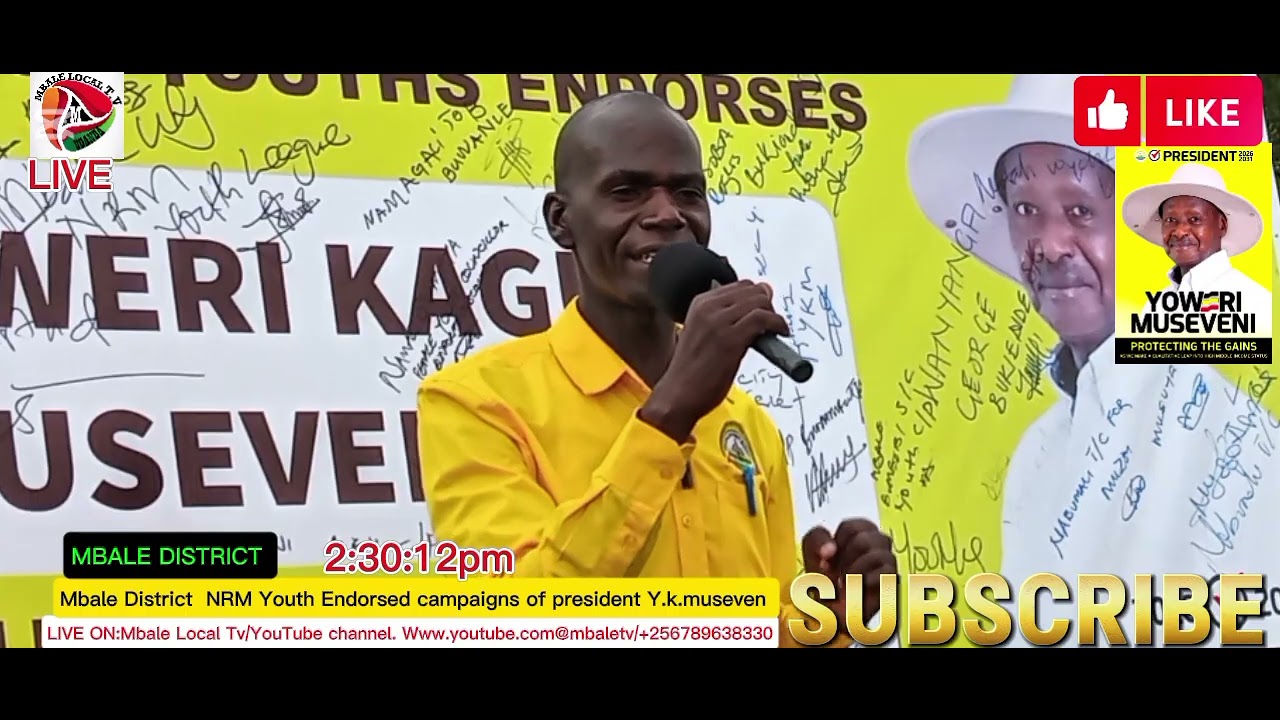 Mbale District NRM Youth leaders Endorsed campaign launch for president Y.k.museven.