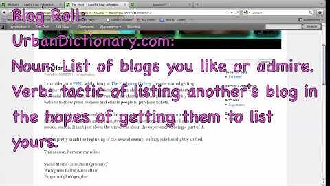 FFNL: Adding a Wordpress BlogRoll