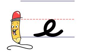 Pencil Pete's Cursive Writing - Lowercase e (Sketch Edition)