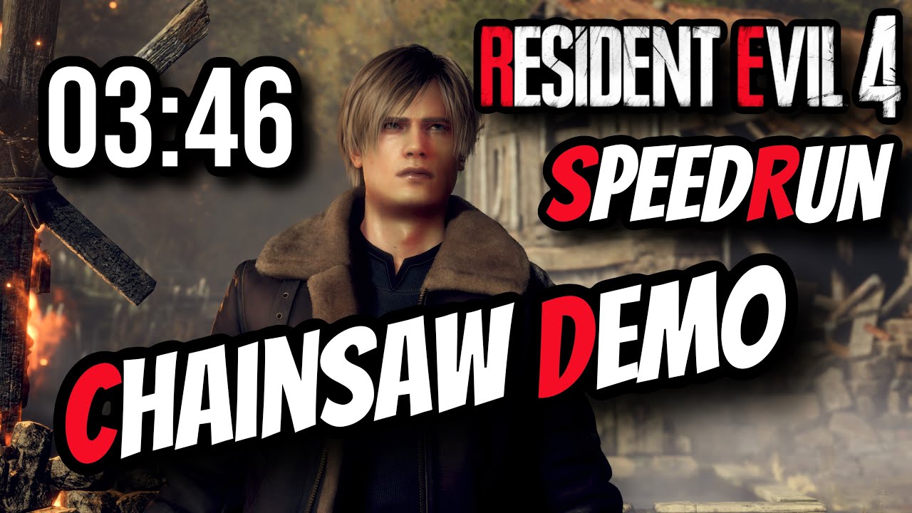 Resident Evil 4 Remake Chainsaw Demo Speedrun 3:46 on PS5 