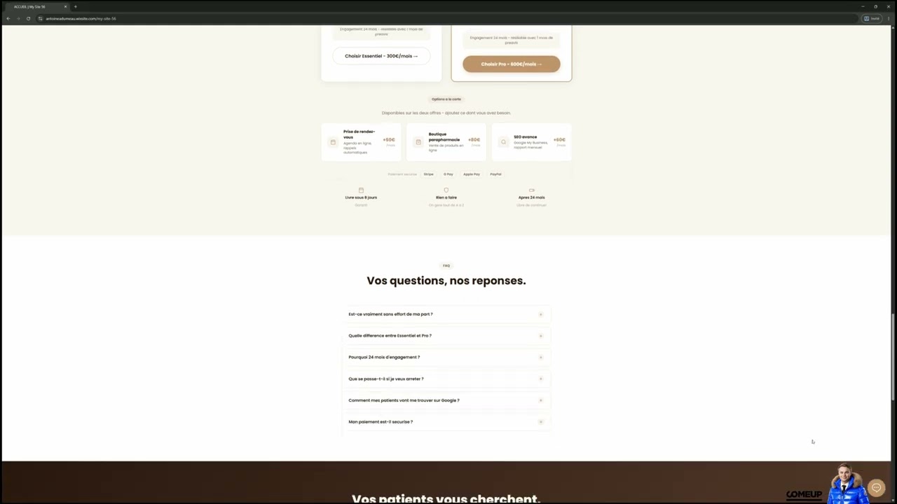 créer votre site internet professionnel Wix clé en main en 24 h