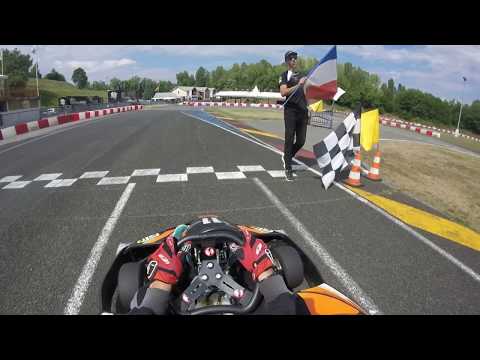 Course de Karting à Rumilly(74)depuis la Gopro de Xavier arrivé premier le 20/07/2018