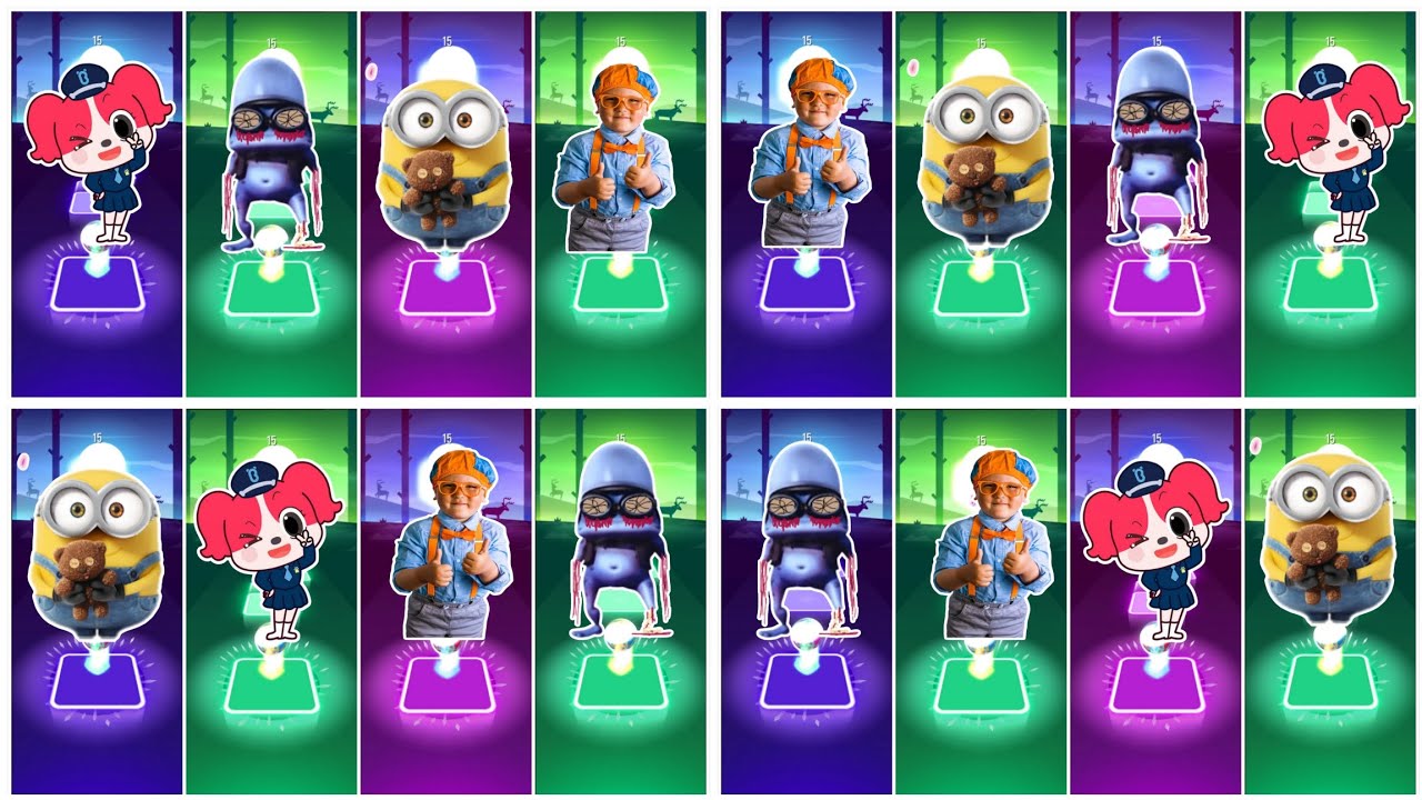 Sheriff Labrador All video megamix Crazy Frog - Blippi - Minions - Tiles Hop EDM Rush