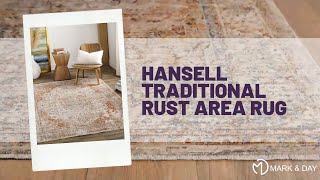 Hansell Traditional Rust Area Rug