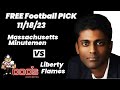 Free Football Pick Massachusetts Minutemen vs Liberty Flames , 11/18/2023 College Football