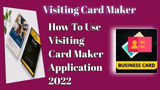 How To Use Visiting Card Maker Application 2022 screenshot 5