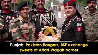 Punjab: Pakistan Rangers, BSF exchange sweets at Attari-Wagah border | India-Pakistan News