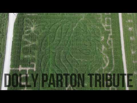 Utah corn maze tribute to Dolly Parton