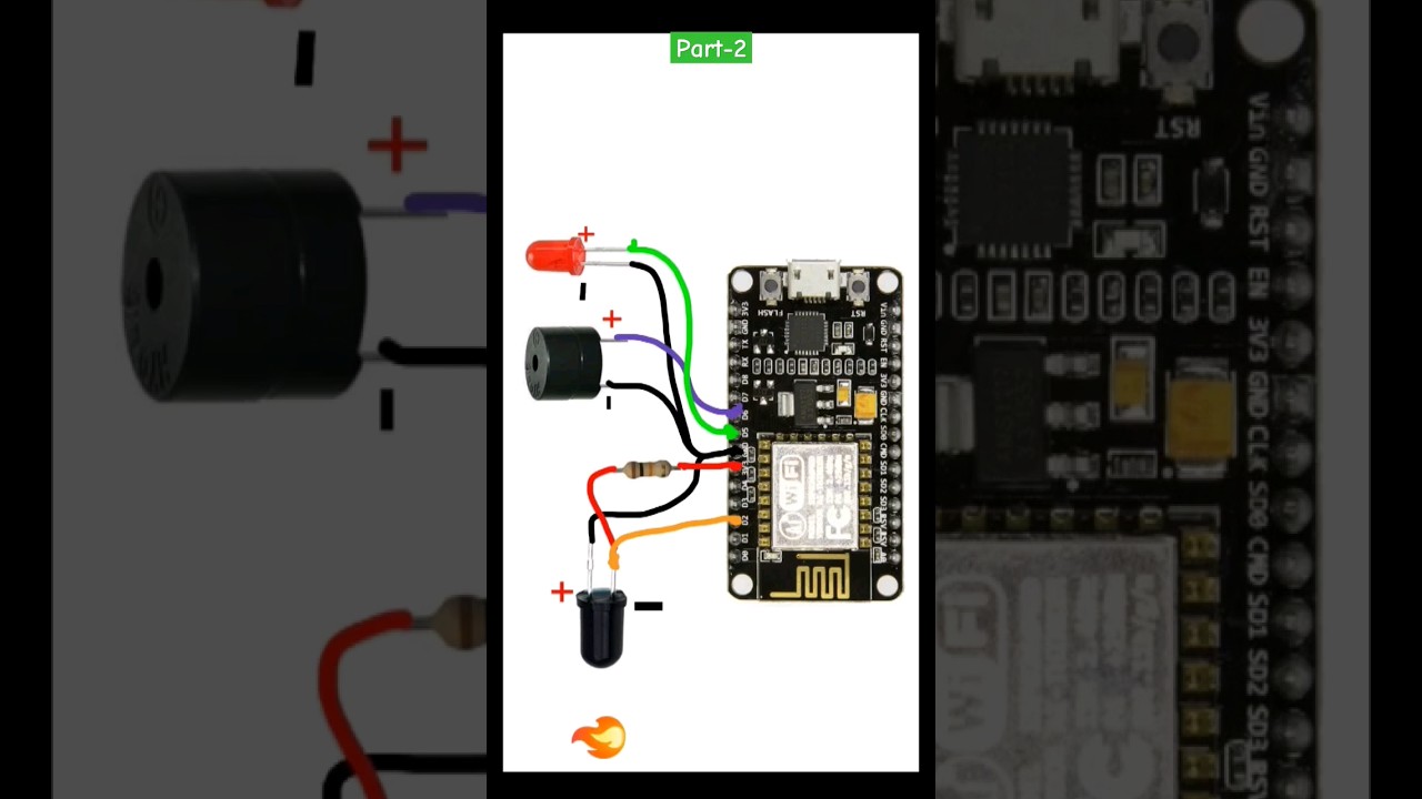 fire🔥 sensor alarm using esp8266(part-02) 